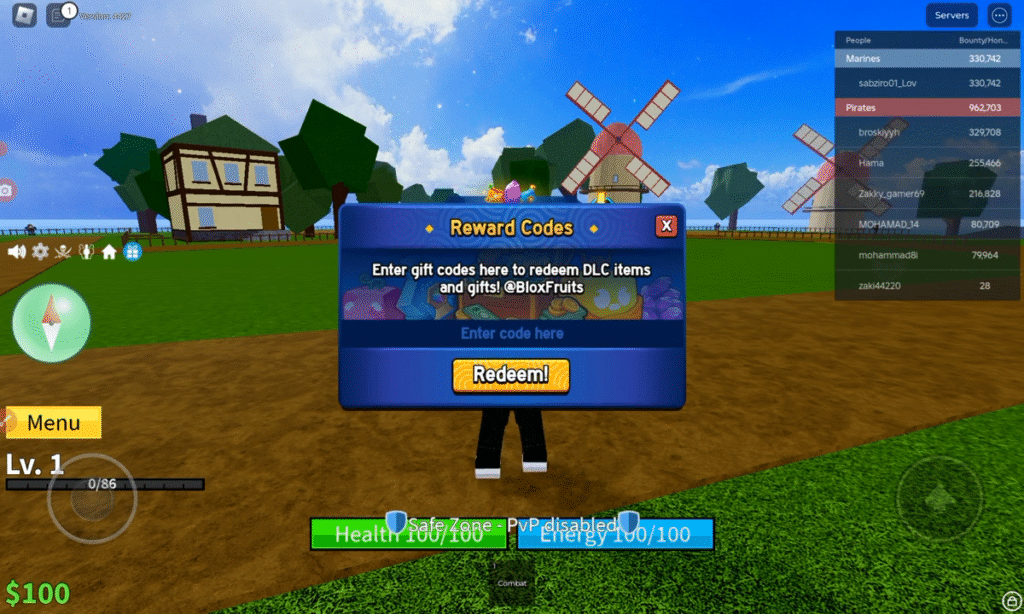 Blox Fruit Codes